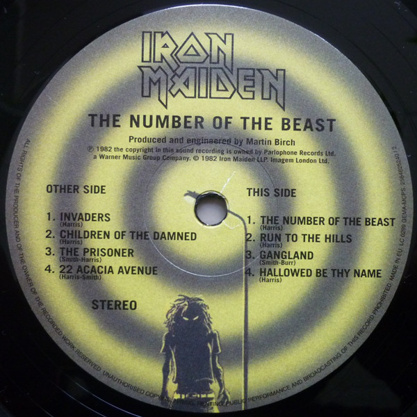 Iron Maiden - The Number Of The Beast (180 Gram Vinyl Album ...